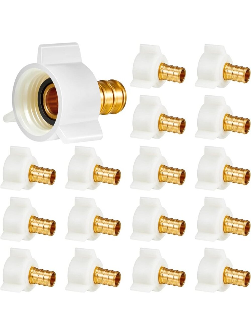 Brass Swivel Adapter Crimp PEX Fittings, Female Threaded Connectors for Plumbing